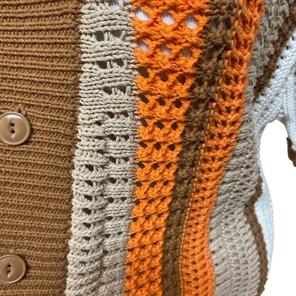 Vintage BDG Crochet Button-Up Cardigan | Made in Turkey | Y2K Grammacore - Picture 2 of 7